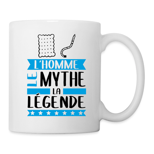 Mug blanc Luc rébus – L’homme, le mythe, la légende - blanc