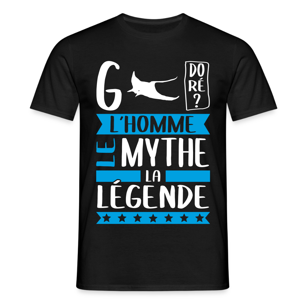 T-shirt homme Jérémy rébus – L’homme, le mythe, la légende - noir
