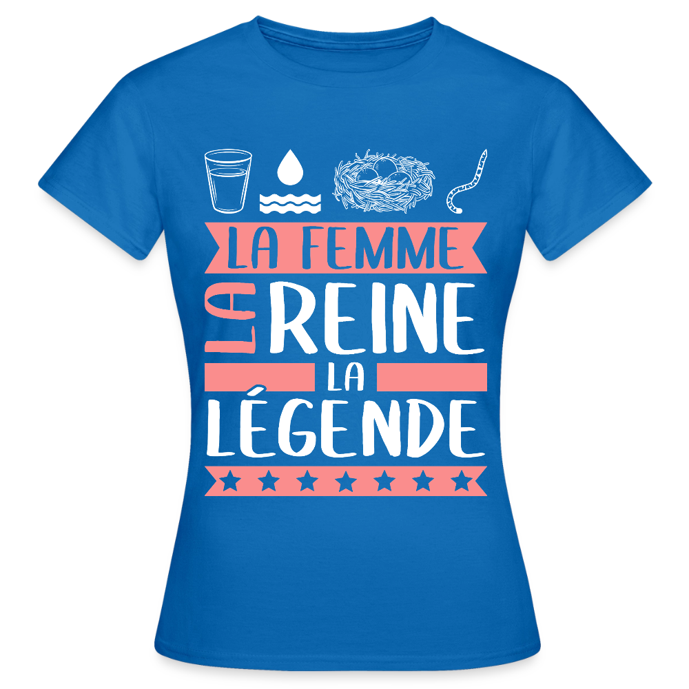 T-shirt femme Véronique rébus – La femme, la reine, la légende - bleu royal