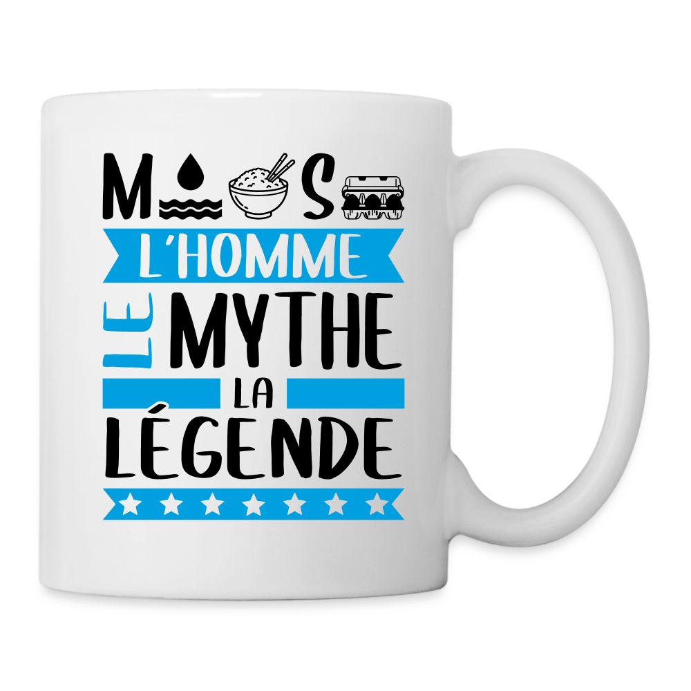 Mug blanc Maurice rébus – L’homme, le mythe, la légende - blanc