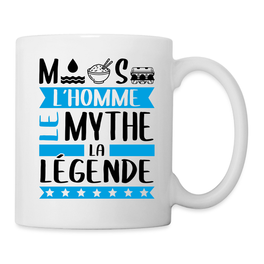 Mug blanc Maurice rébus – L’homme, le mythe, la légende - blanc