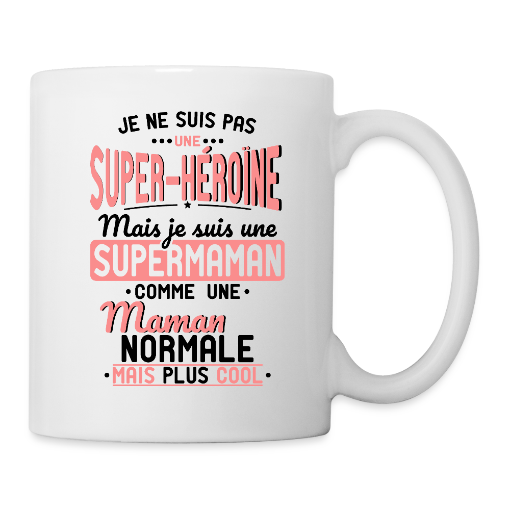 Mug blanc - Pas une Super-héroïne mais une super Maman - blanc