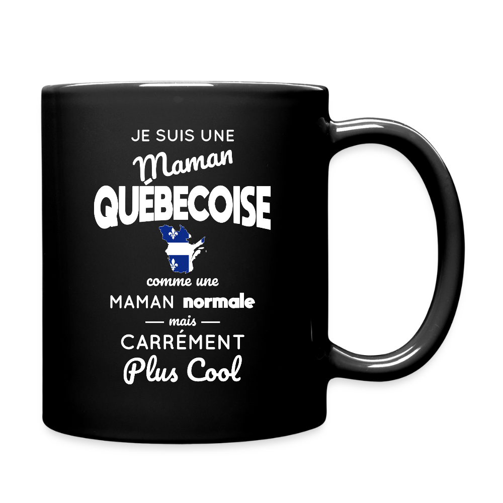 Mug uni - Maman Québécoise plus cool - noir