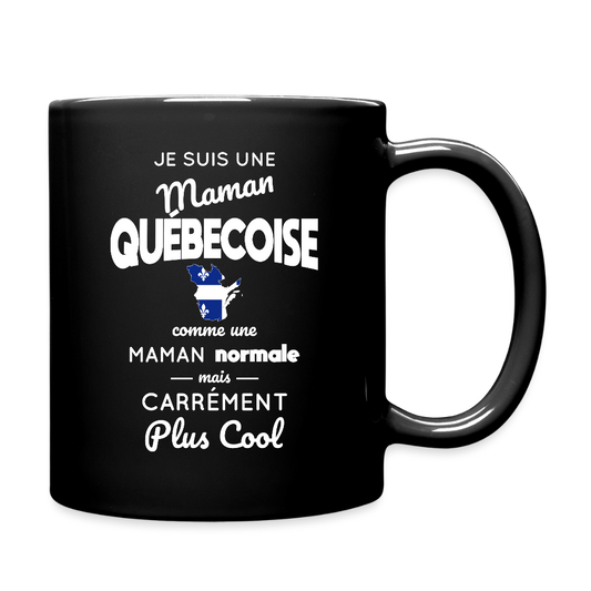 Mug uni - Maman Québécoise plus cool - noir