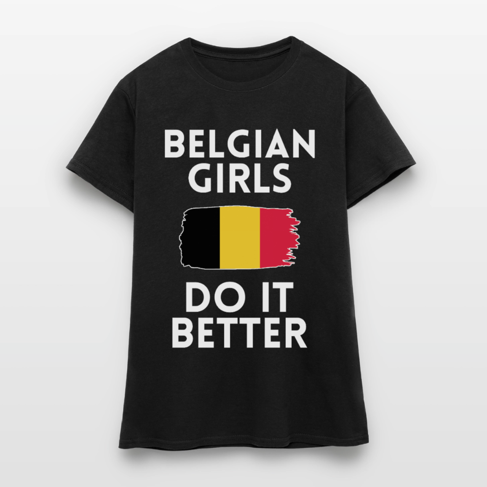T-shirt femme - Belgian Girls Do It Better - noir