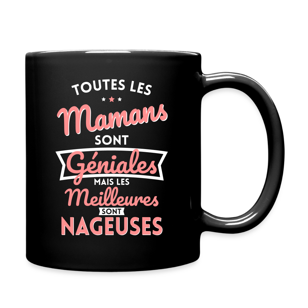 Mug uni - Mamans géniales - Les meilleures sont nageuses - noir