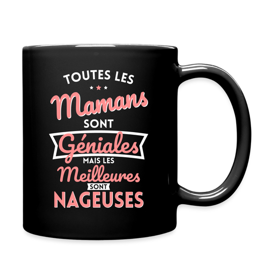 Mug uni - Mamans géniales - Les meilleures sont nageuses - noir