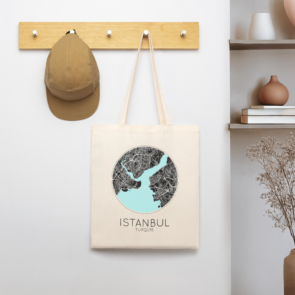 Tote Bag Istanbul Bio Coloris Clair – Plan d’Istanbul - écru doux