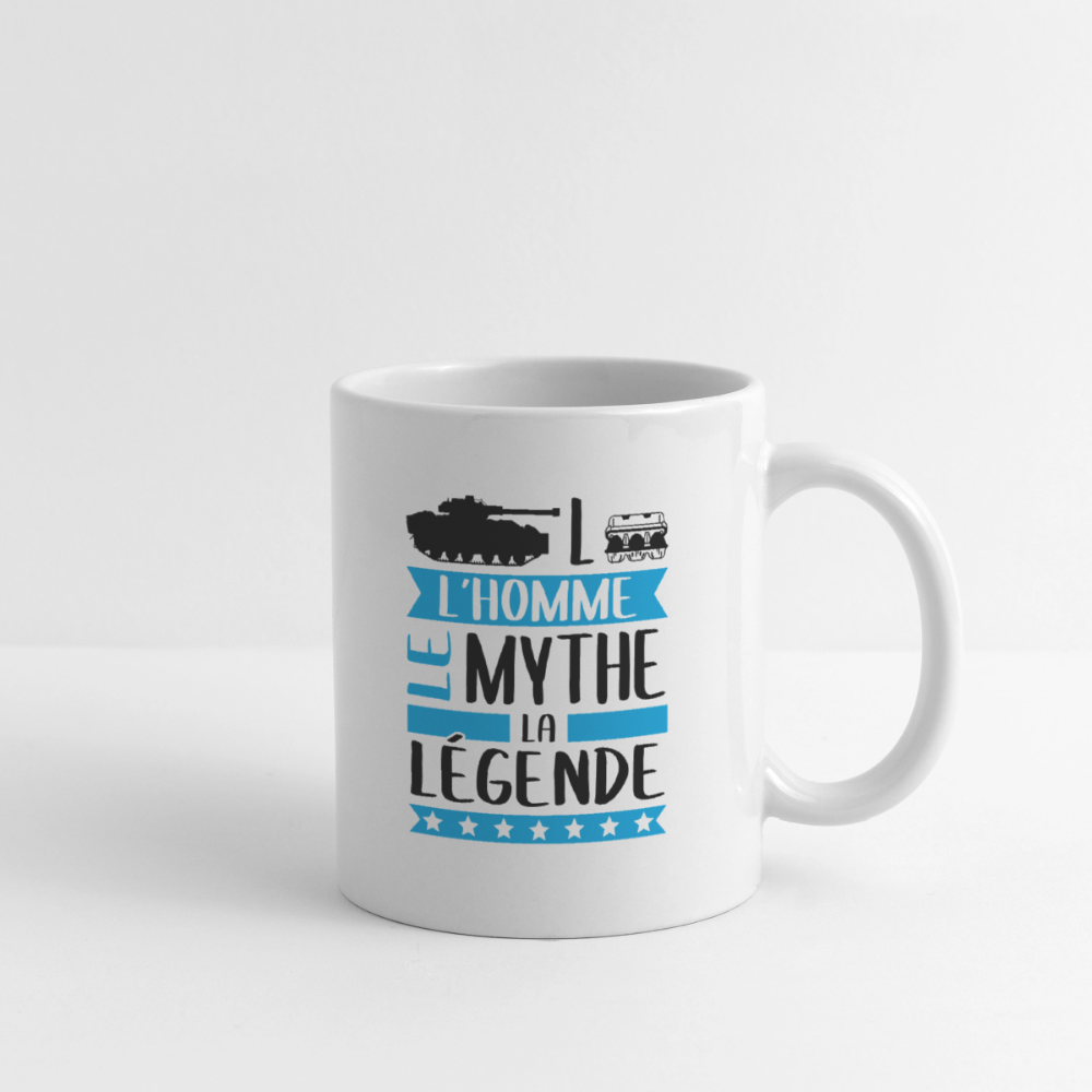 Mug blanc Charles rébus – L’homme, le mythe, la légende - blanc