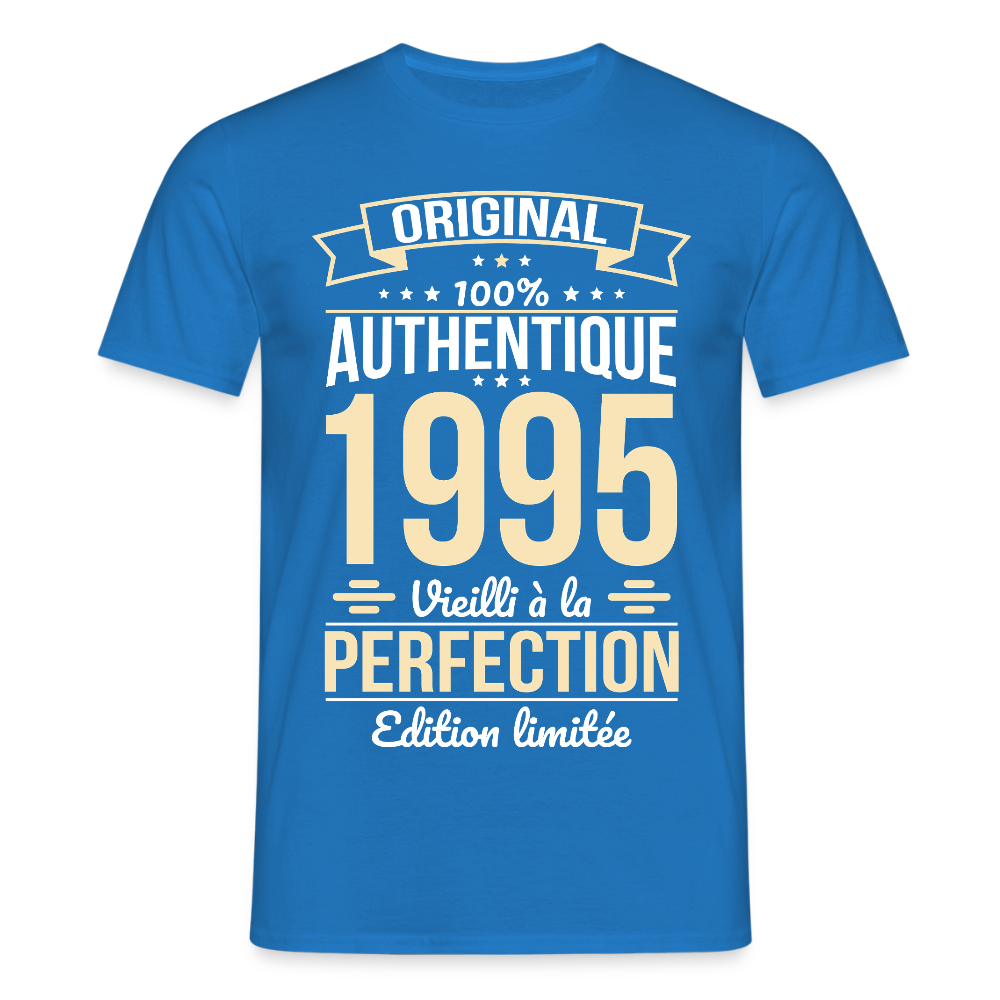 T-shirt Homme - Anniversaire 30 Ans - Original 1995 - bleu royal