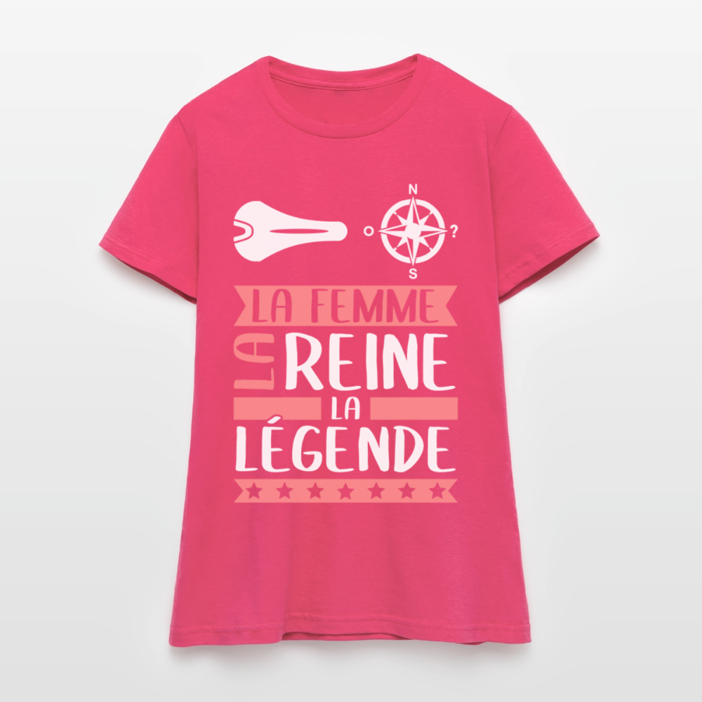 T-shirt femme Céleste rébus – La femme, la reine, la légende - rose azalée
