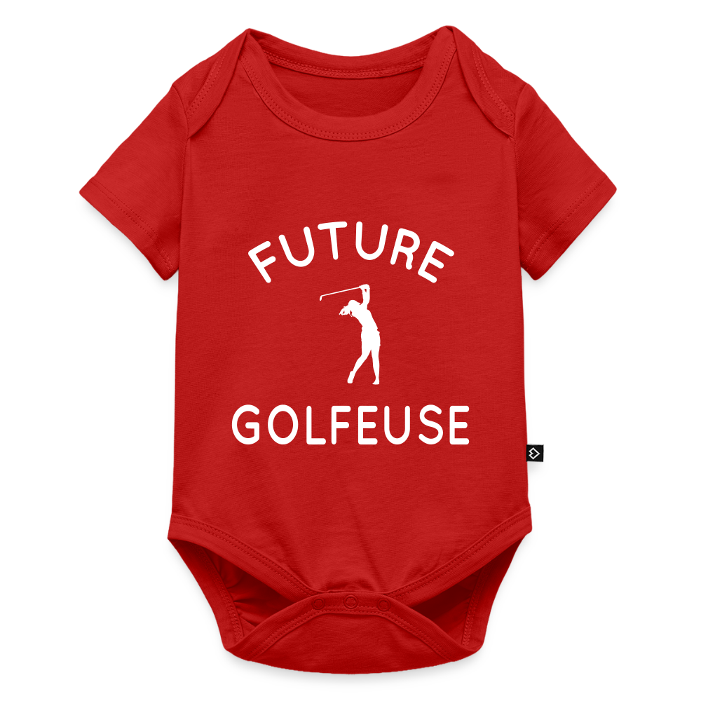 Body Bébé bio manches courtes - Future golfeuse - rouge