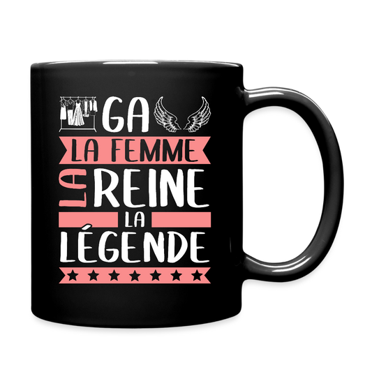 Mug uni Abigaëlle rébus – La femme, la reine, la légende - noir