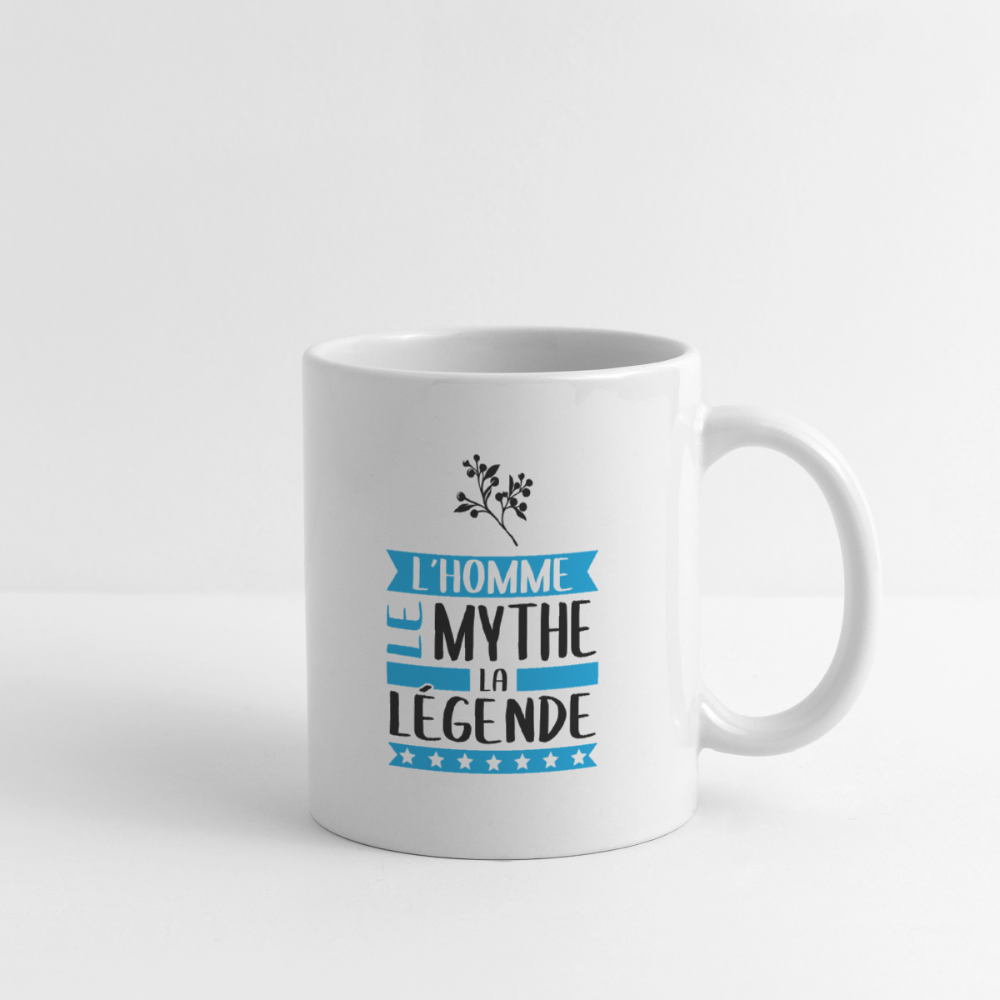 Mug blanc Guy rébus – L’homme, le mythe, la légende - blanc