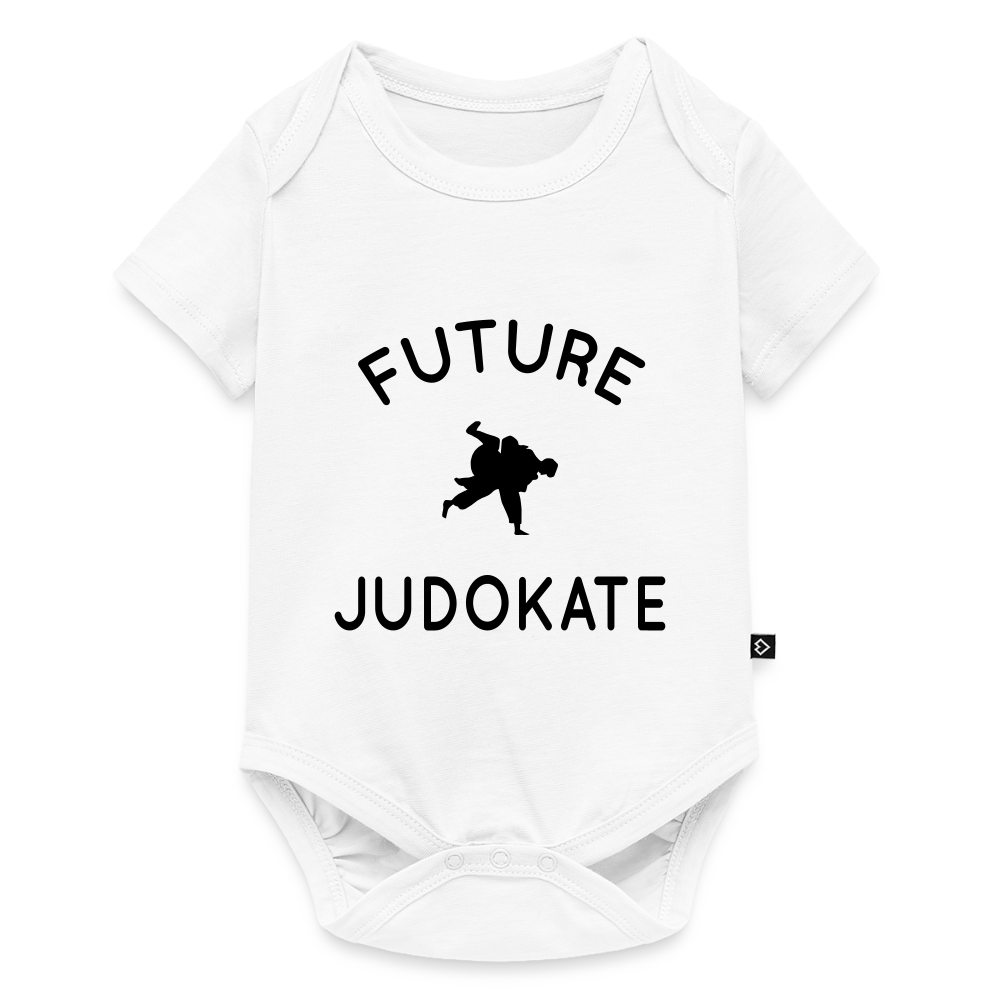 Body Bébé bio manches courtes - Future judokate - blanc
