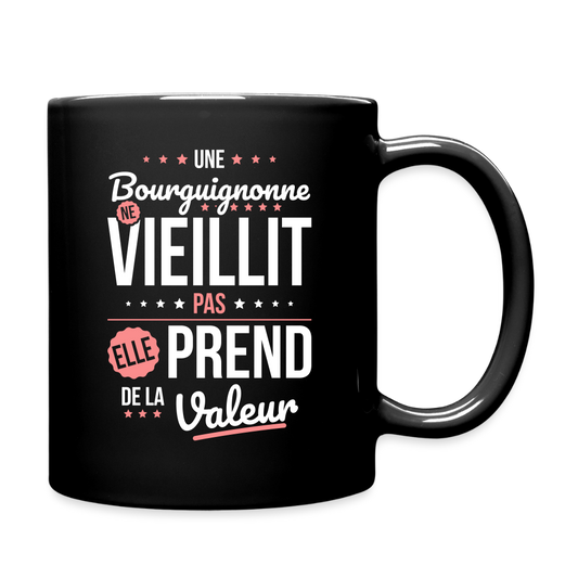 Mug uni - Une Bourguignonne ne vieillit pas - noir