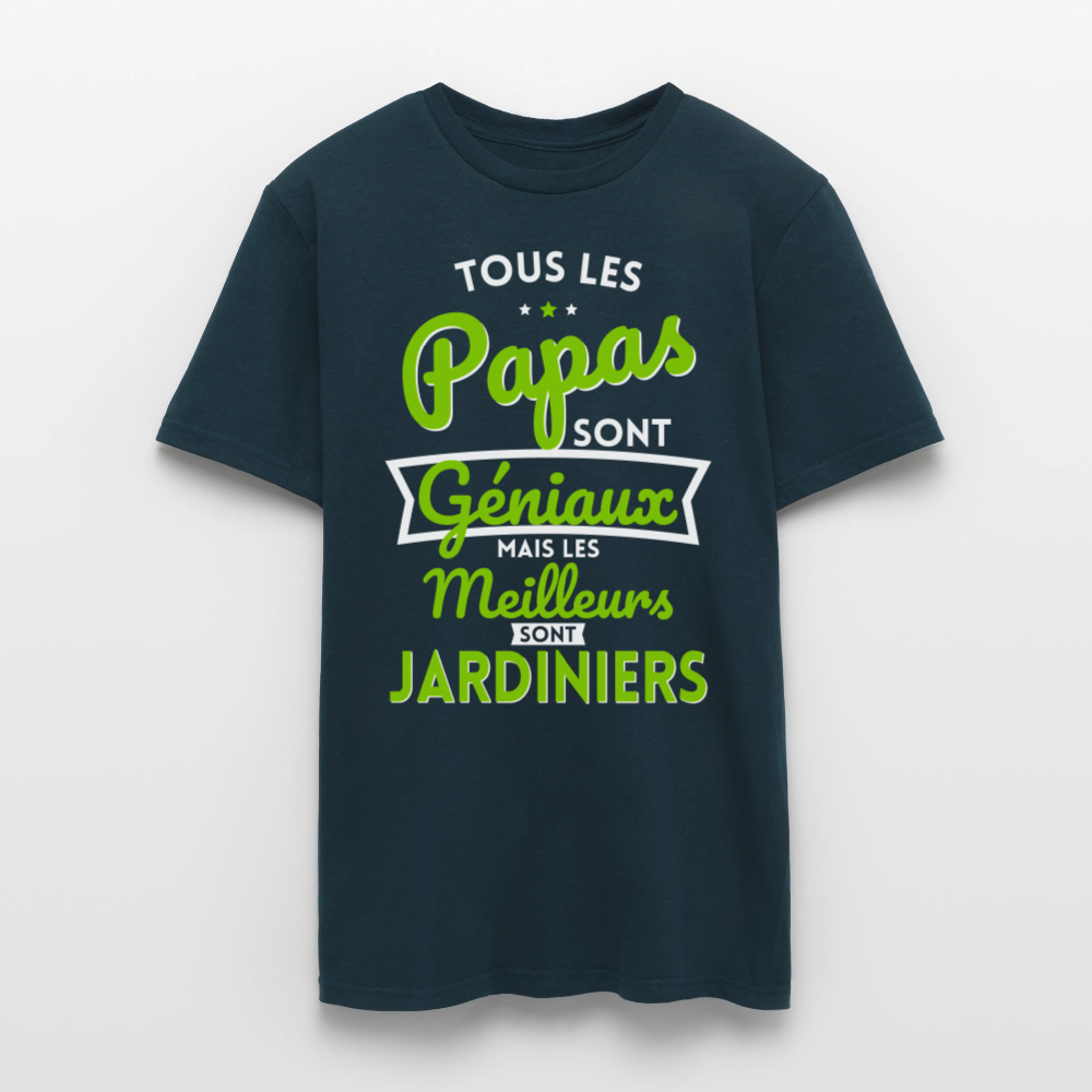 T-shirt Homme - Papas géniaux - Les meilleurs sont jardiniers - marine