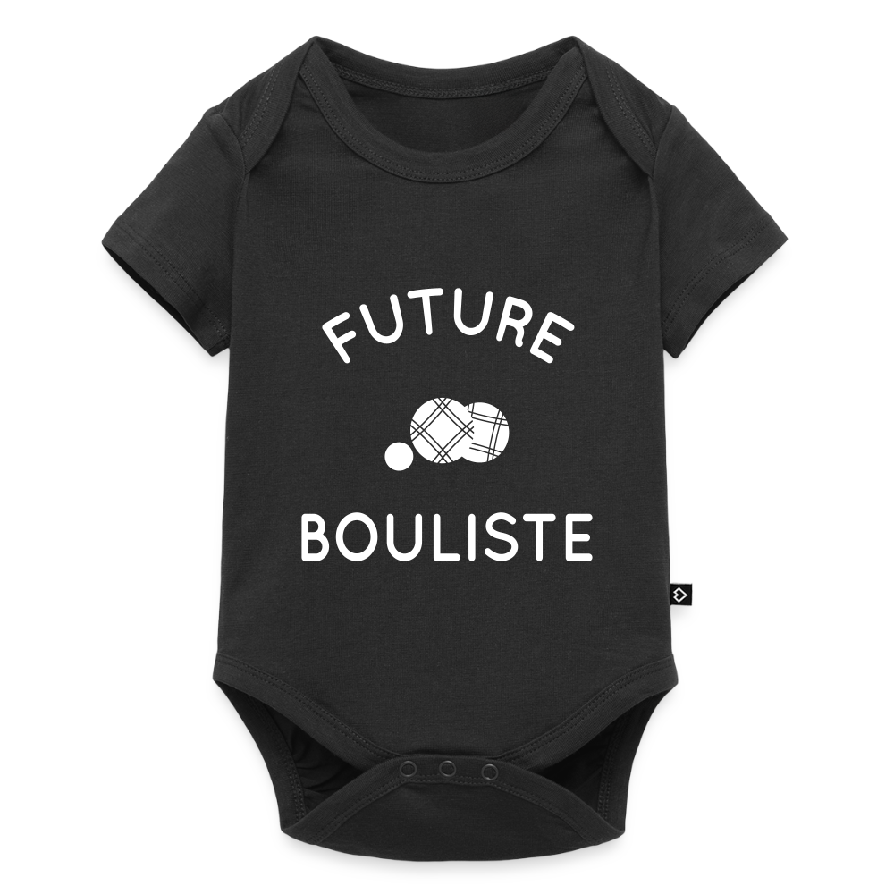Body Bébé bio manches courtes - Future bouliste - noir