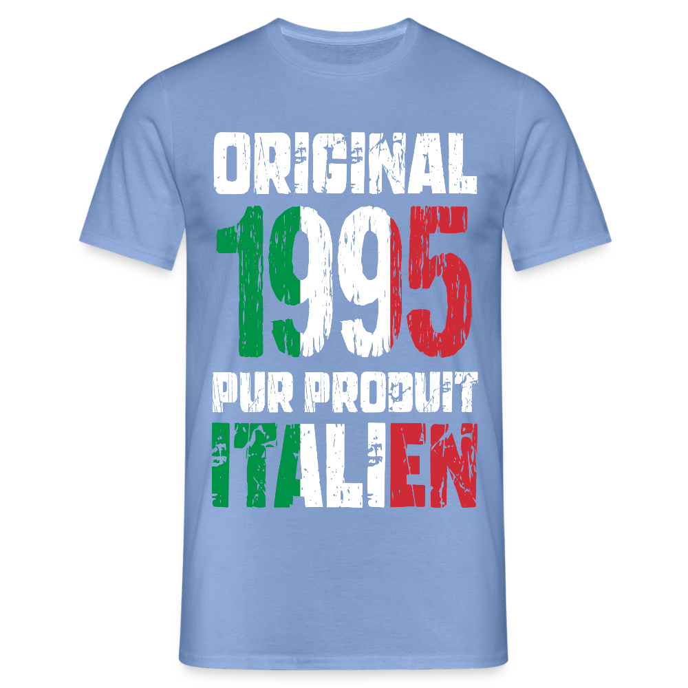 T-shirt Homme - Anniversaire 30 Ans - Original 1995 - Pur produit Italien - carolina blue
