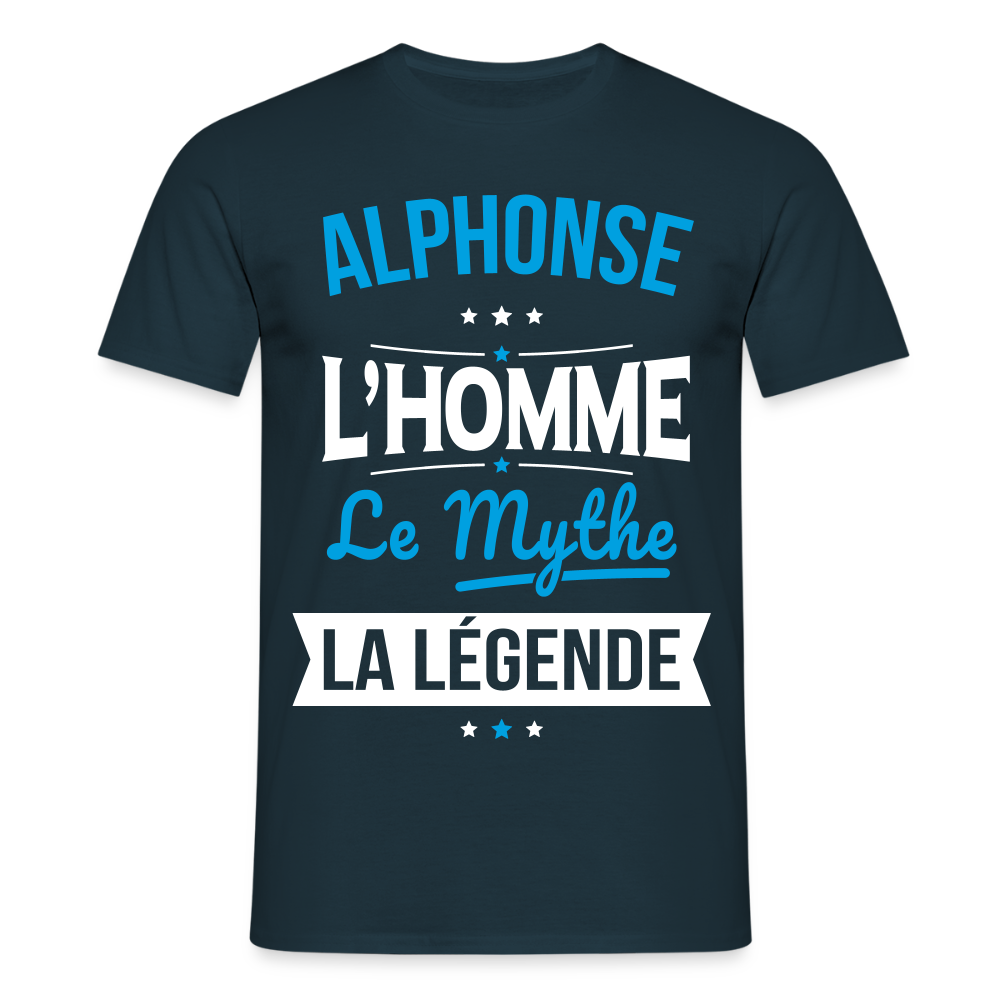 T-shirt Homme - Alphonse - l'Homme - le Mythe - la Légende - marine