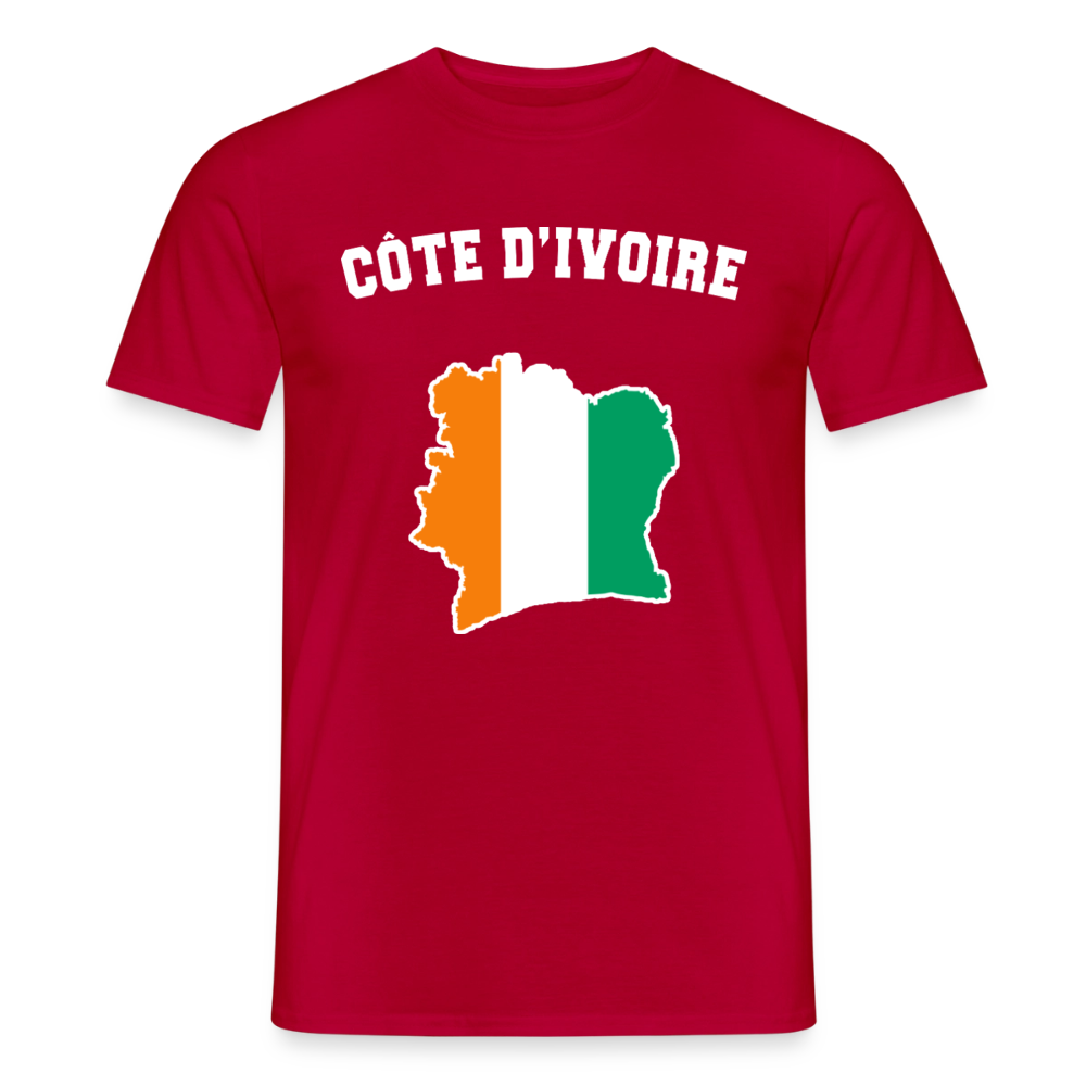T-shirt Homme - Côte d'Ivoire - rouge