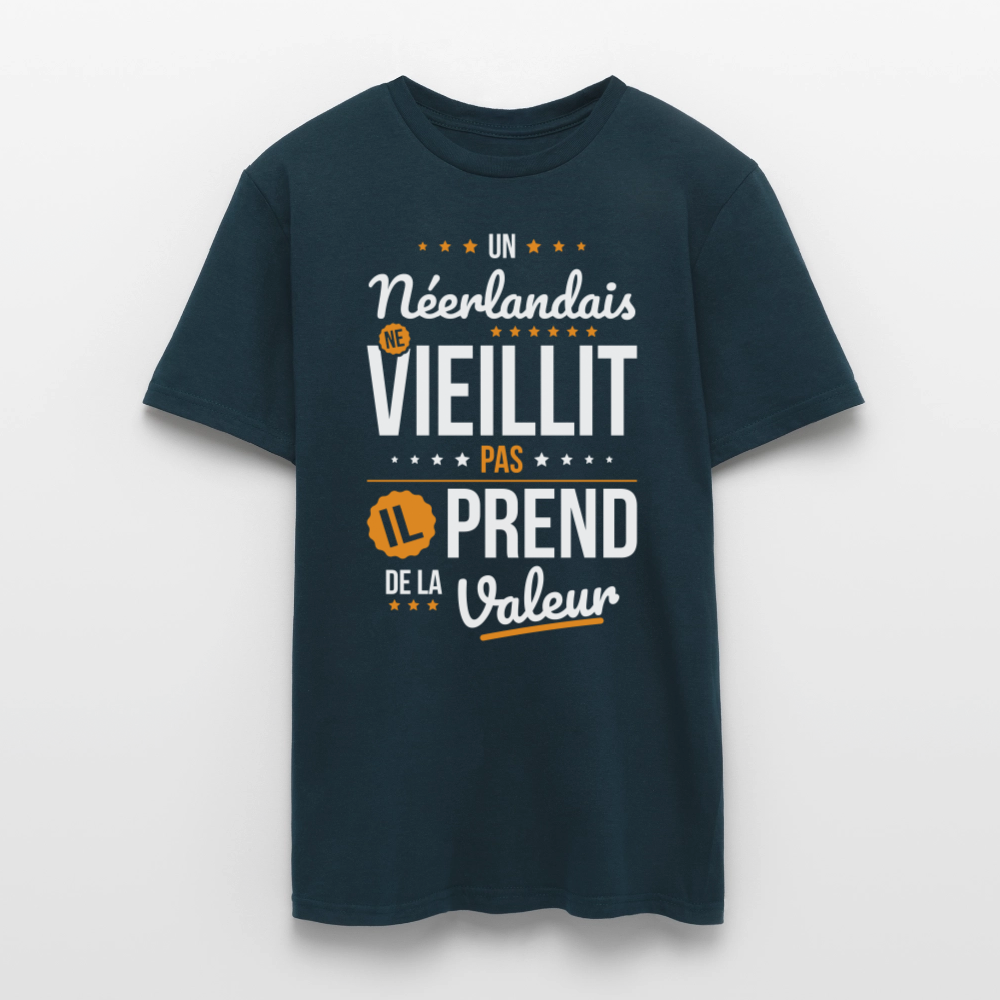 T-shirt Homme - Un Néerlandais ne vieillit pas - marine