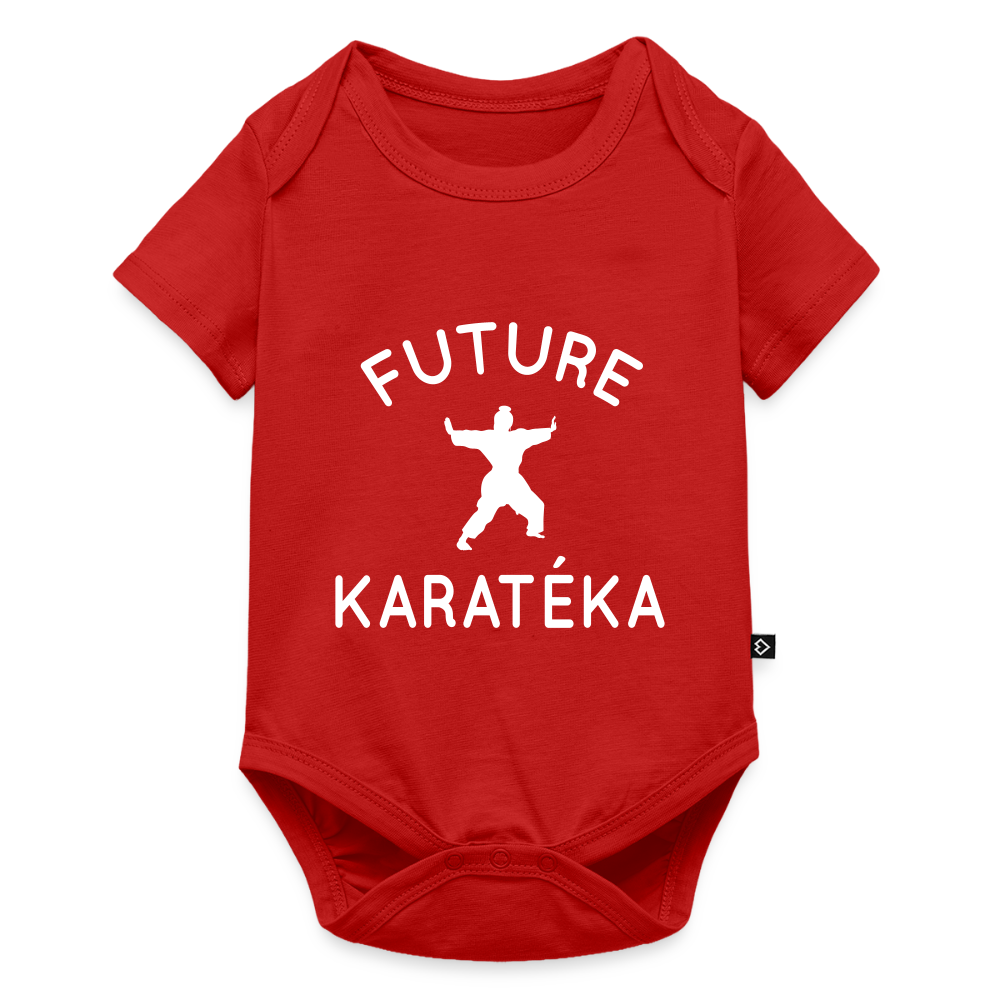 Body Bébé bio manches courtes - Future karatéka - rouge