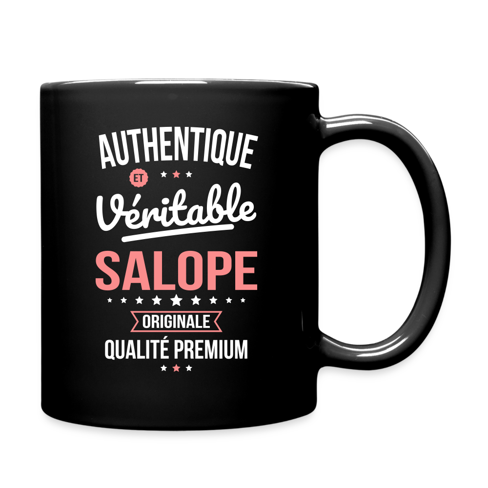Mug uni - Authentique et véritable Salope - noir