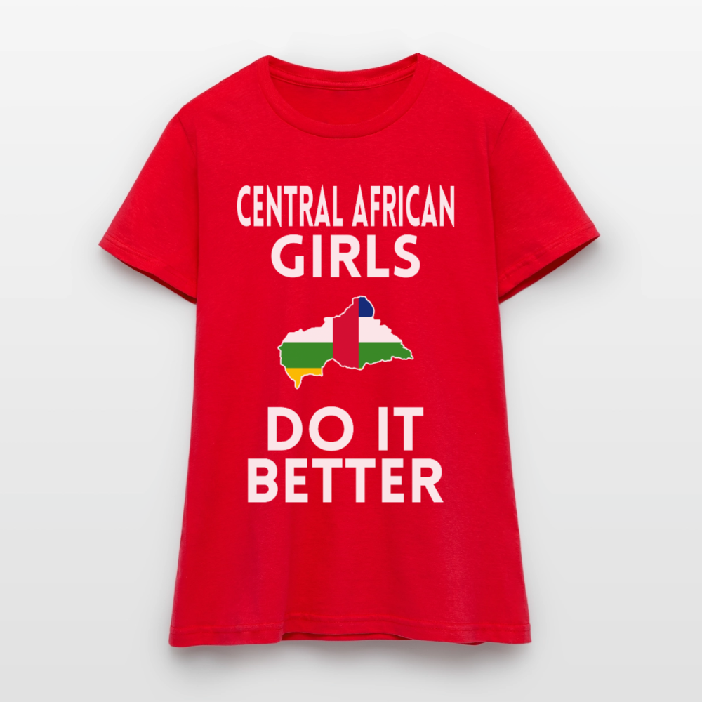 T-shirt femme - Central African Girls Do It Better - rouge