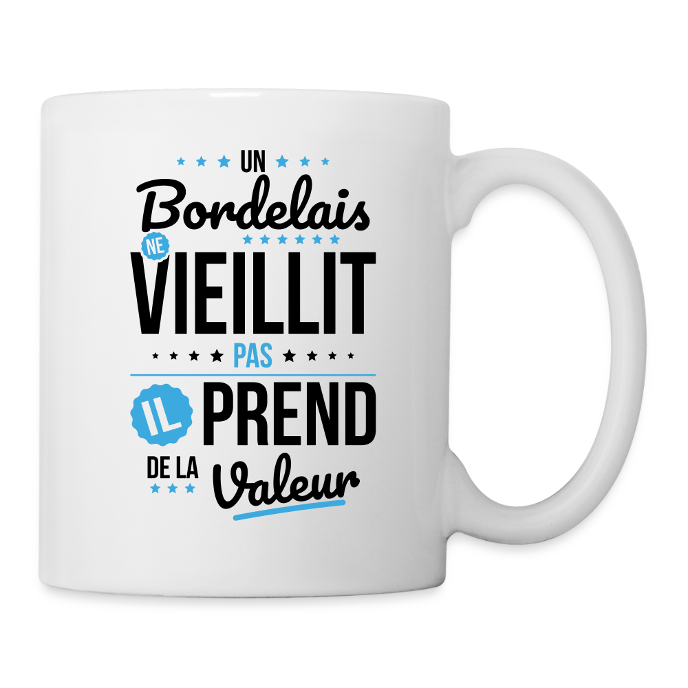 Mug blanc - Un Bordelais ne vieillit pas - blanc