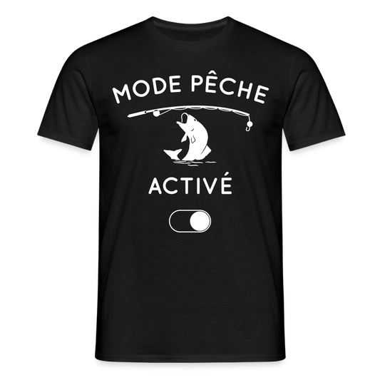 T-shirt Homme - Mode pêche activé - noir
