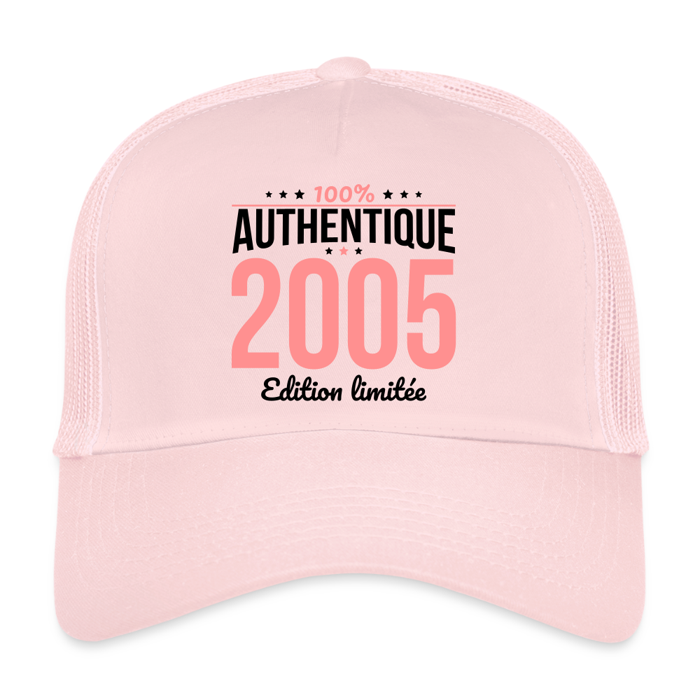 Casquette Trucker - Anniversaire 20 Ans - 100% Authentique 2005 - rose pâle