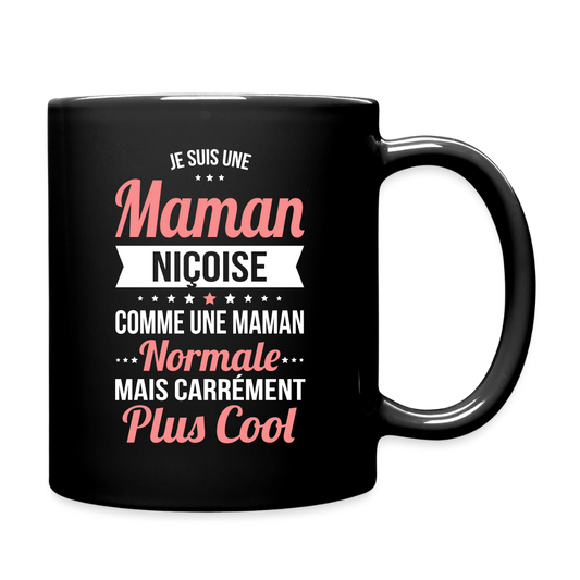 Mug uni - Maman Niçoise plus cool - noir