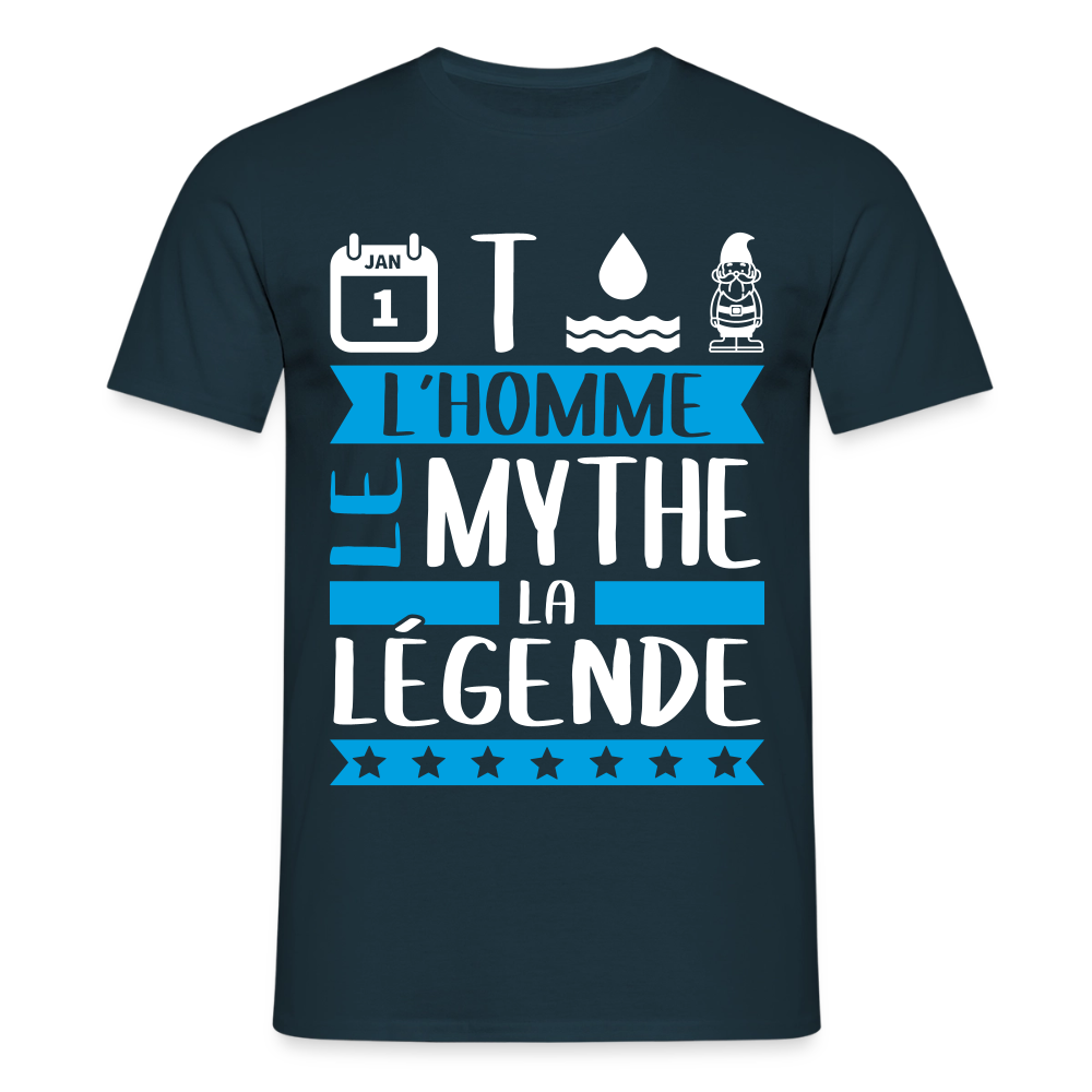T-shirt homme Antonin rébus – L’homme, le mythe, la légende - marine