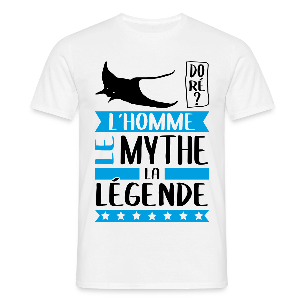 T-shirt homme coloris clair Rémi en rébus – L’homme, le mythe, la légende - blanc