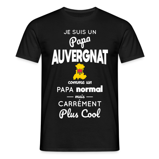 T-shirt Homme - Papa Auvergnat Plus Cool - noir
