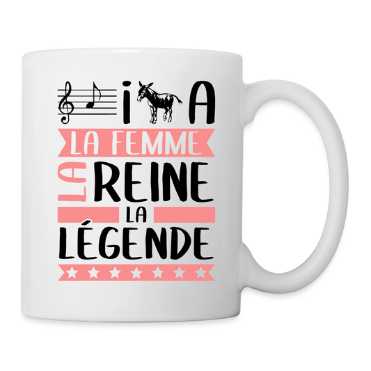 Mug blanc Layana rébus – La femme, la reine, la légende - blanc