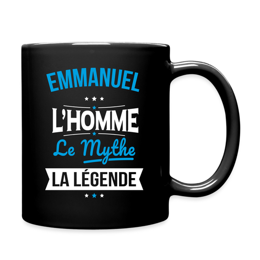 Mug uni - Emmanuel - l'Homme - le Mythe - la Légende - noir