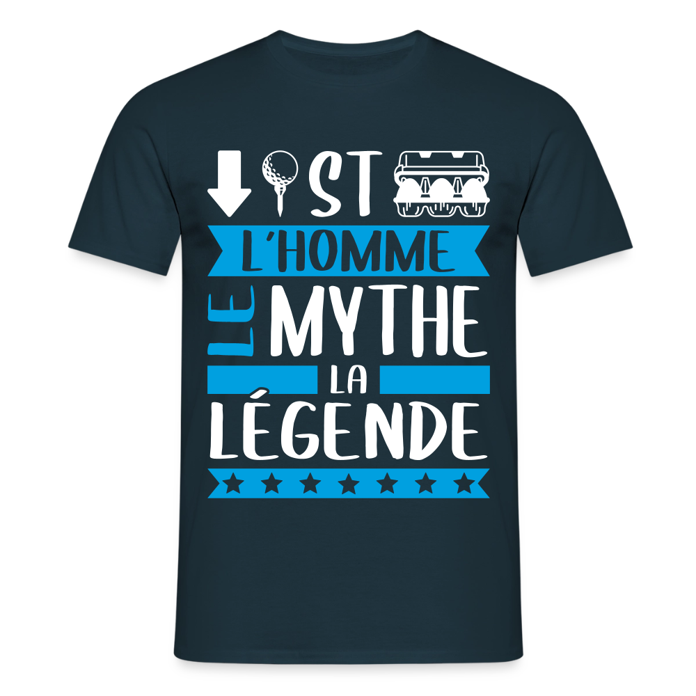 T-shirt homme Baptiste rébus – L’homme, le mythe, la légende - marine