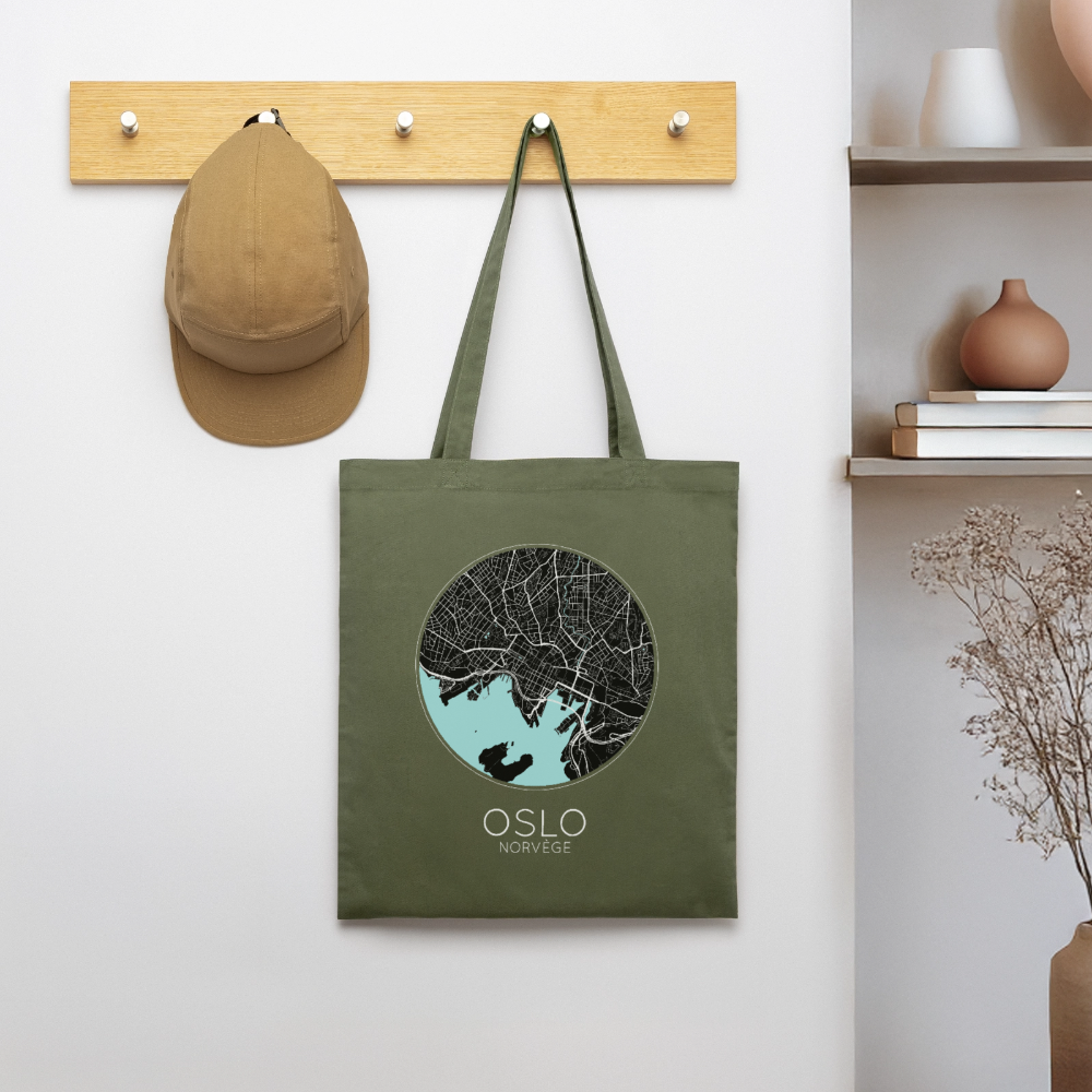 Tote Bag Oslo Bio – Plan d’Oslo - kaki