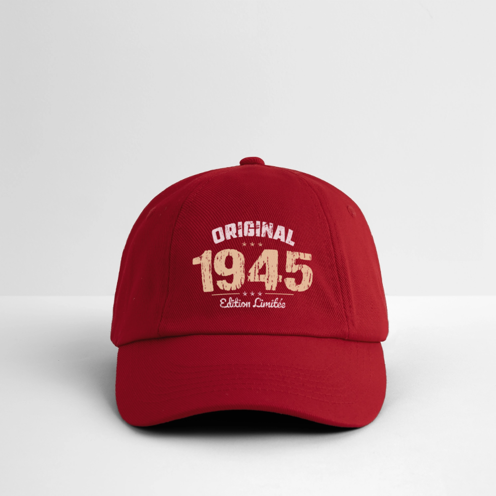 Casquette classique - Anniversaire 81 Ans - Original 1945 - rouge classique