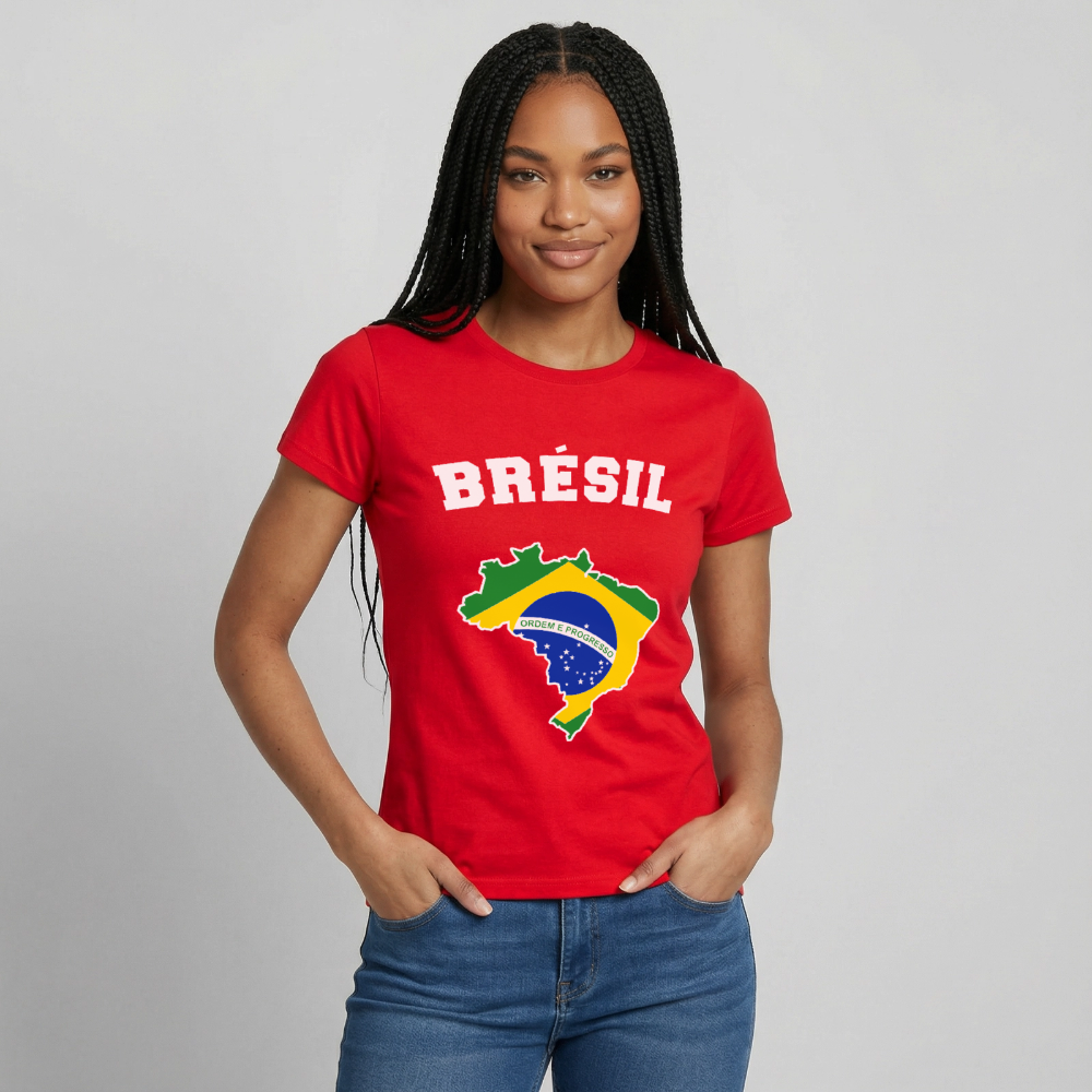 T-shirt Femme - Brésil - rouge