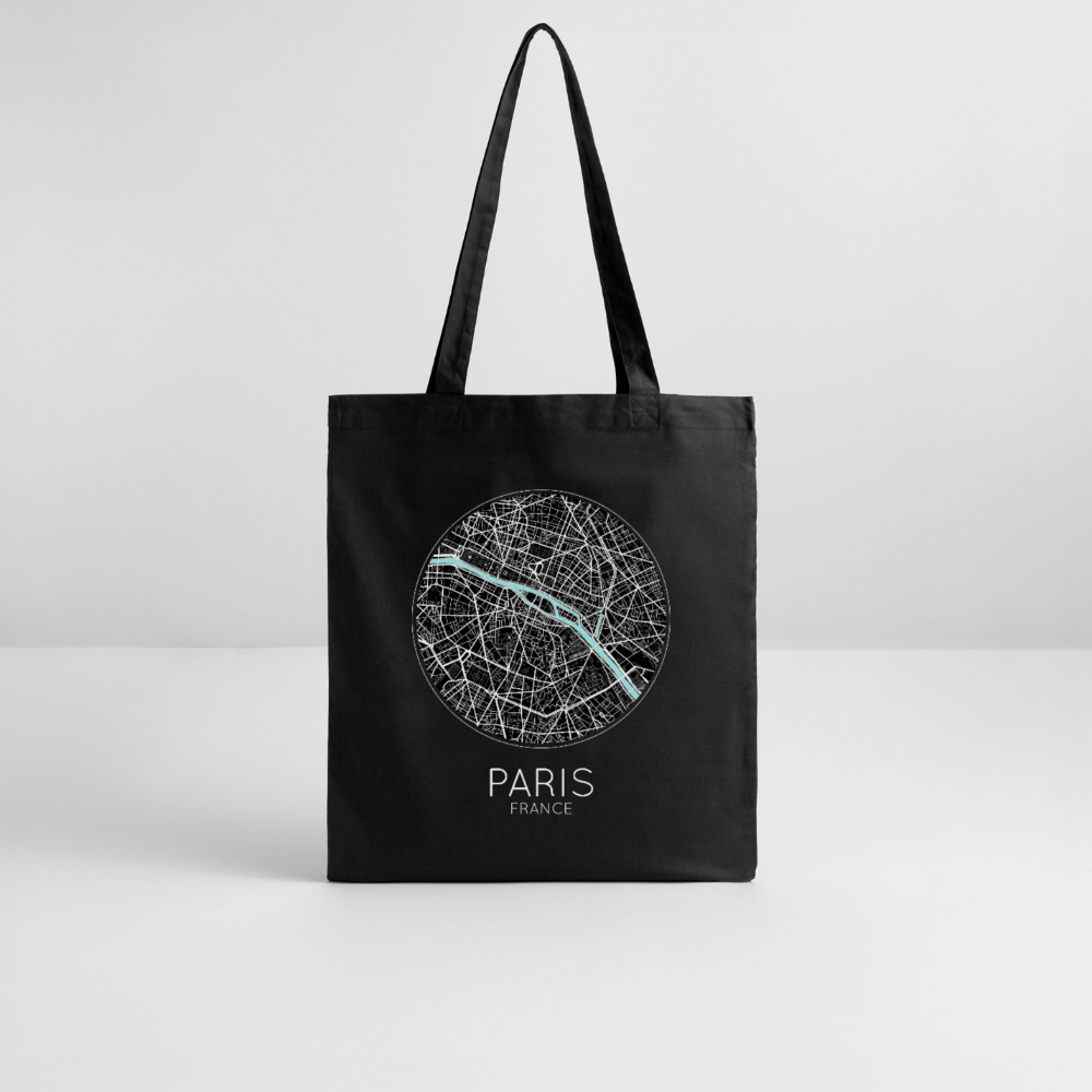 Tote Bag Paris Bio – Plan de Paris - noir