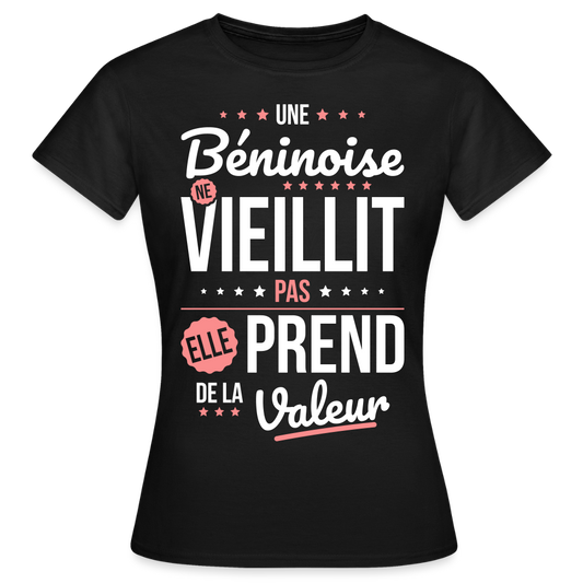 T-shirt Femme - Une Béninoise ne vieillit pas - noir