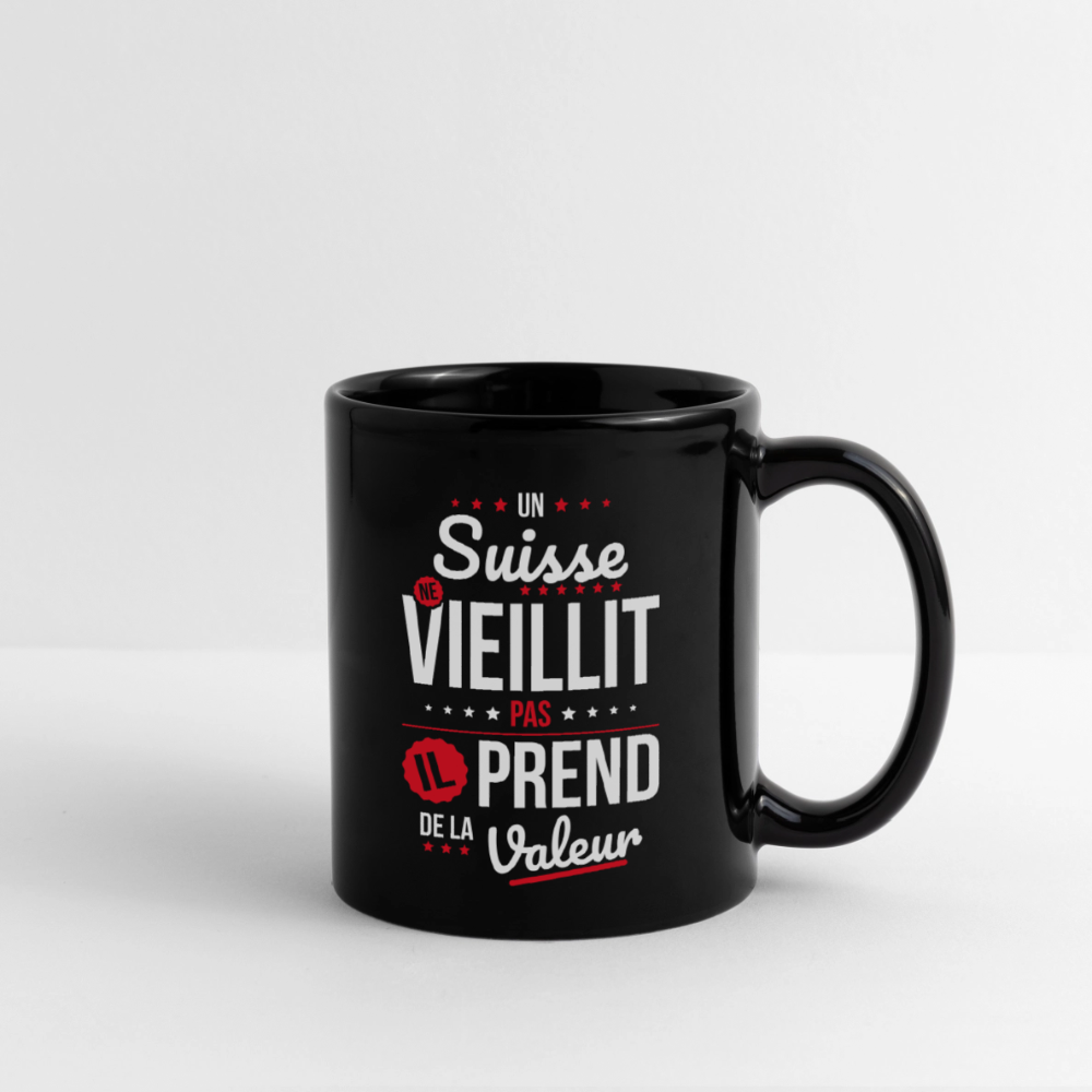 Mug uni - Un Suisse ne vieillit pas - noir