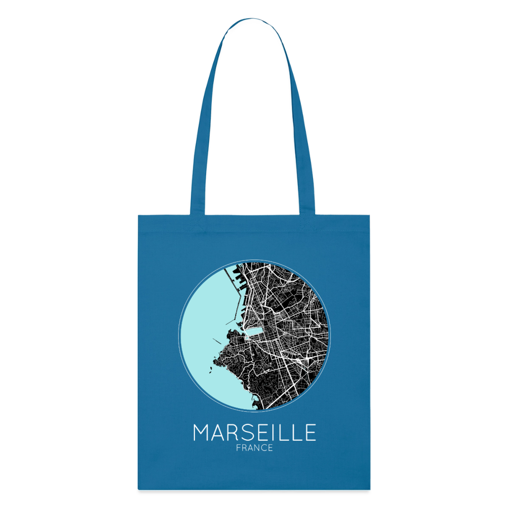Tote Bag Marseille Bio – Plan de Marseille - bleu royal