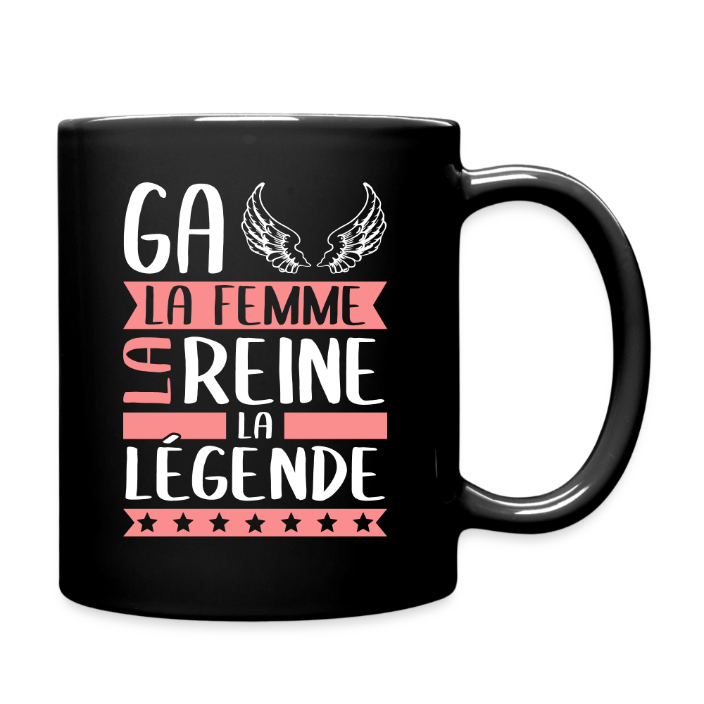 Mug uni Gaëlle rébus – La femme, la reine, la légende - noir