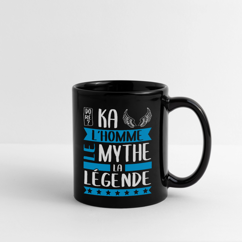 Mug uni Michaël rébus – L’homme, le mythe, la légende - noir