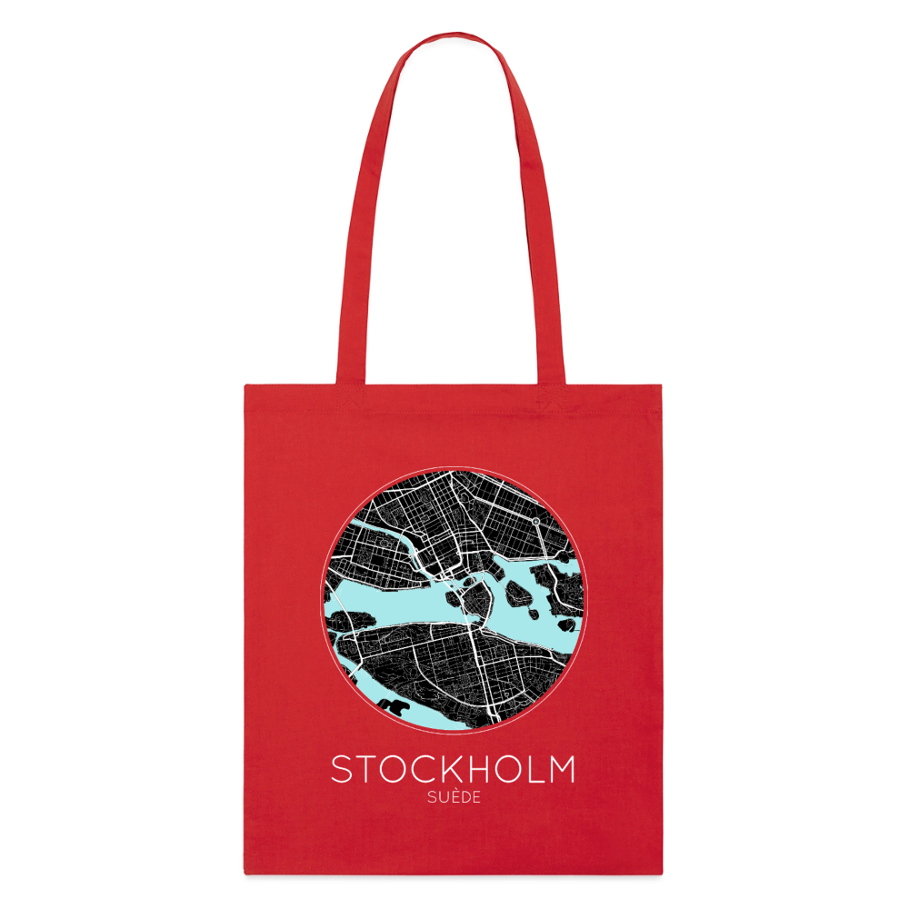 Tote Bag Stockholm Bio – Plan de Stockholm - rouge