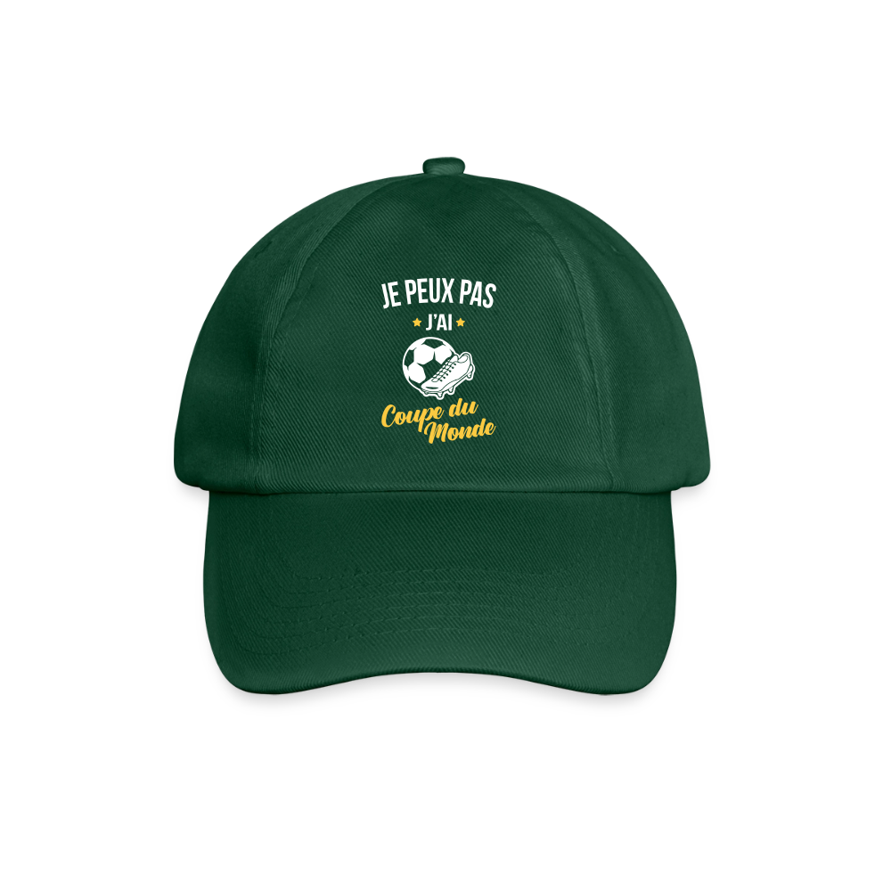 Casquette classique - Je peux pas j'ai Coupe du Monde - vert bouteille